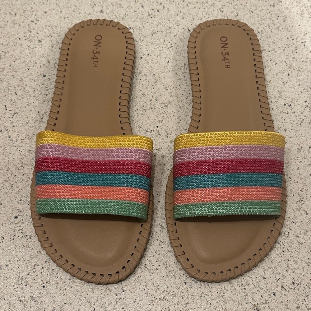 Women's Colorful Striped Sandals